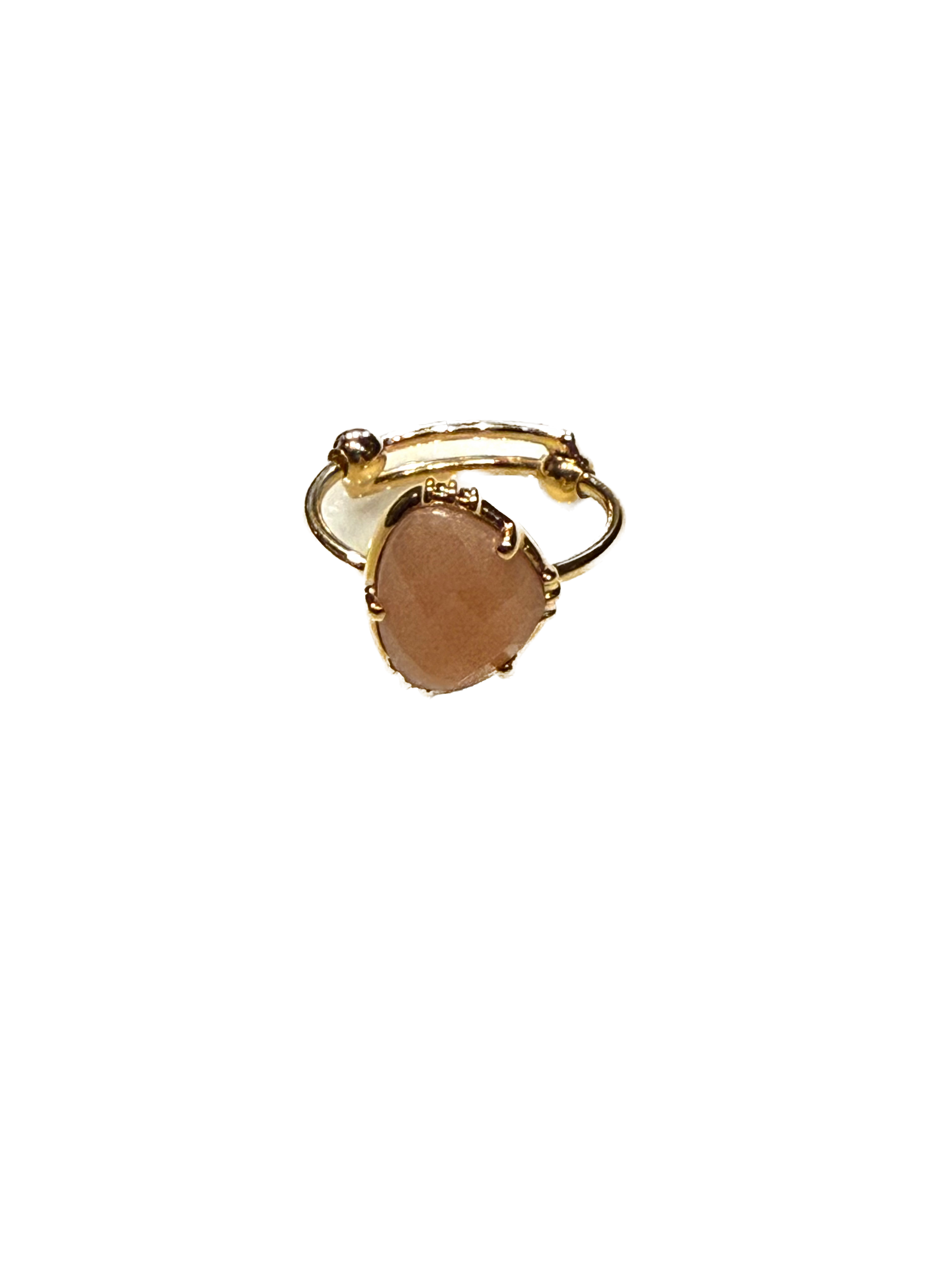 AU FIL DE LO - Bague Moyenne Pierre de Lune Nude