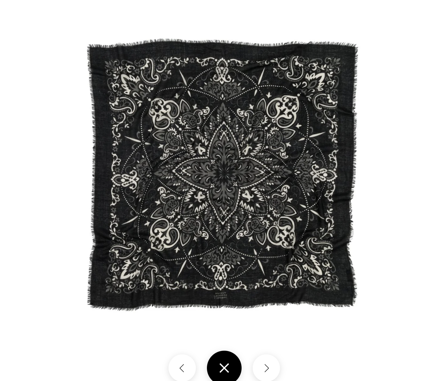 LECOMTE FLAMENT - Echarpe Bandana Noir