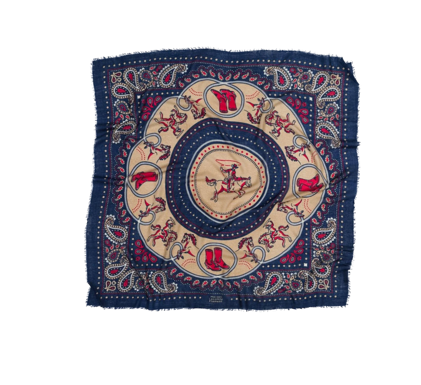 LECOMTE FLAMENT - Echarpe Rodeo Navy
