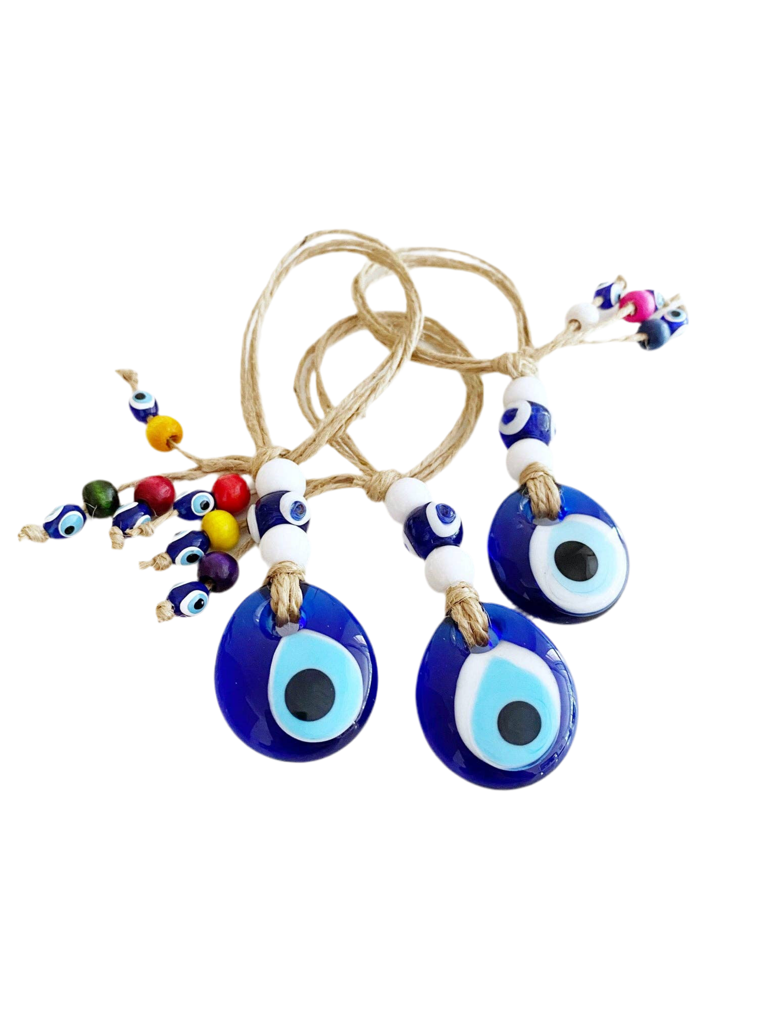 EVILEYE - Oeil en verre et perles de couleur M