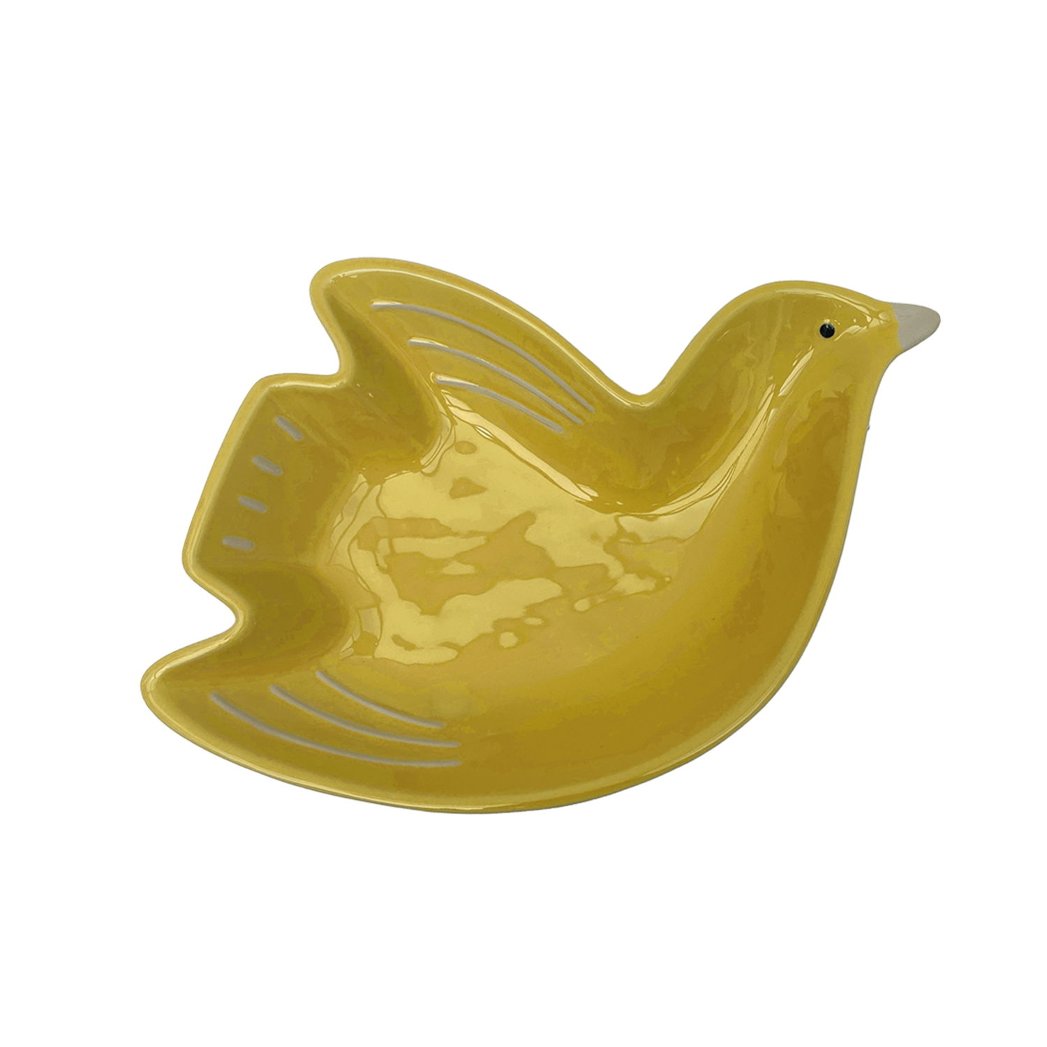 Plat cuicui oiseau jaune gm L30,5 P20,7 H5cm – Opjet Paris | George Genève