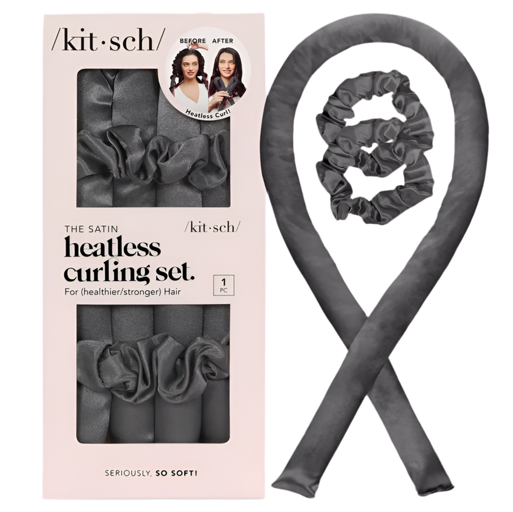 KITSCH - Set de bouclage satiné gris