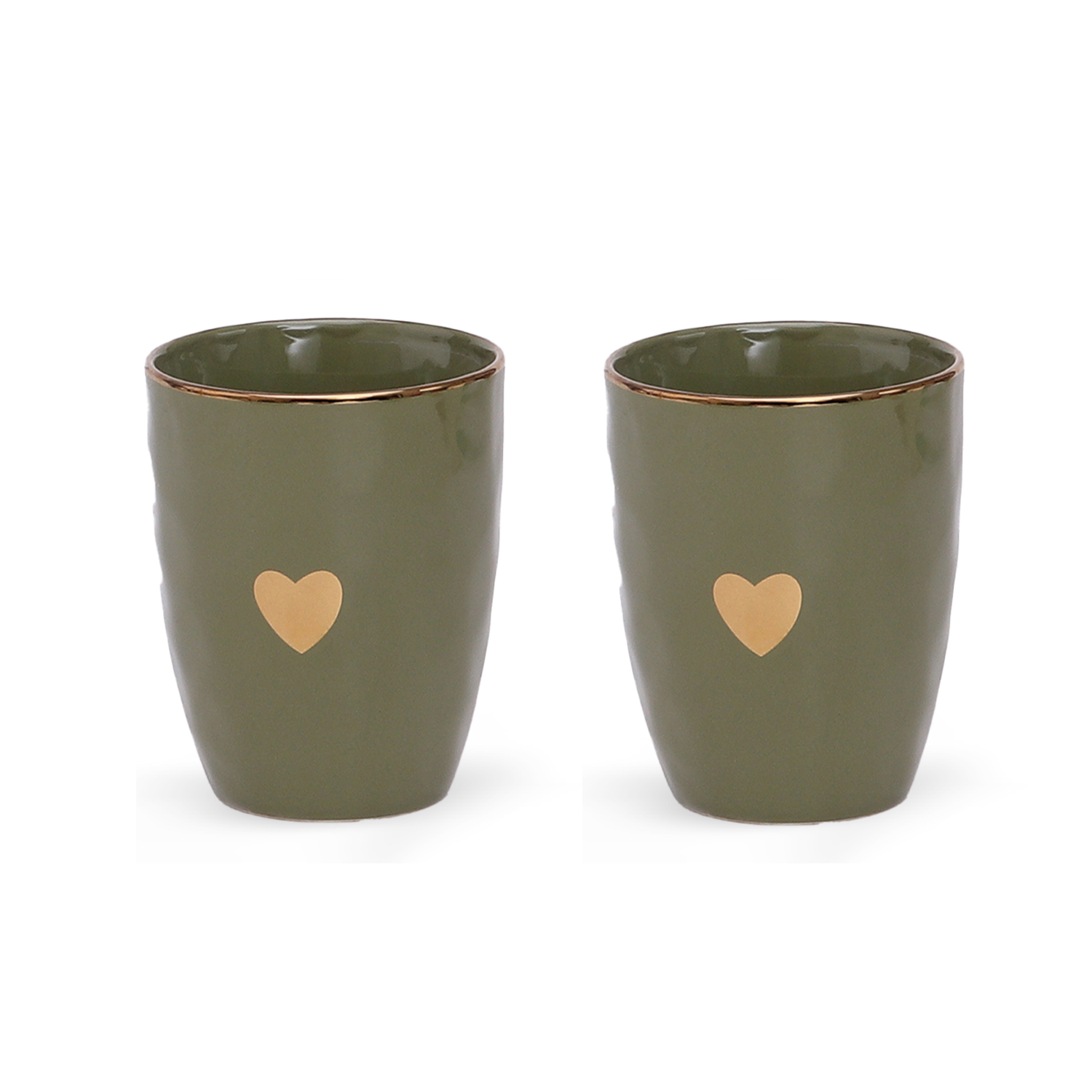 Set de 2 gobelets matins calins kaki D8 H10,3cm – Opjet Paris | George Genève