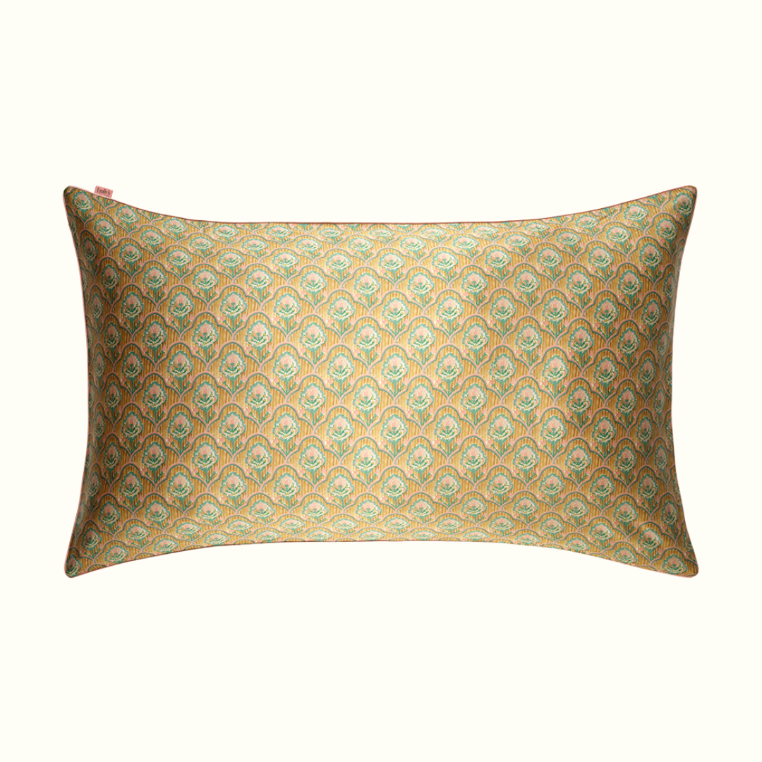 Taie d'oreiller en soie Imprimée 50x70 (plusieurs coloris) – EMILY'S PILLOW – Fleurs Sacrées
