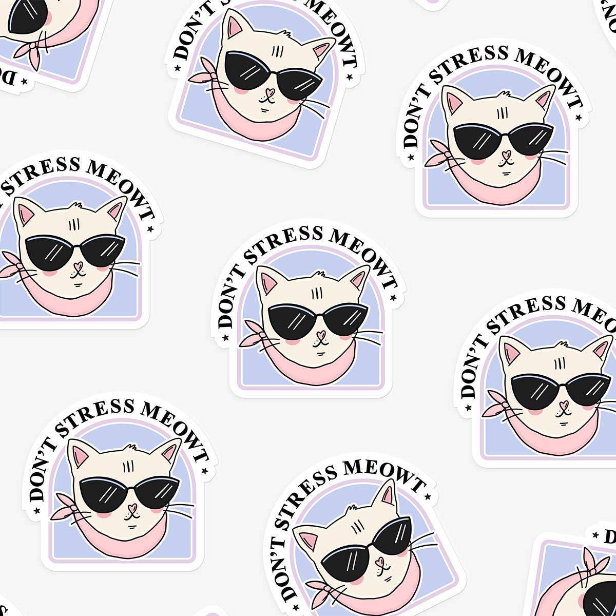 Autocollant - Don't Stress Meouw