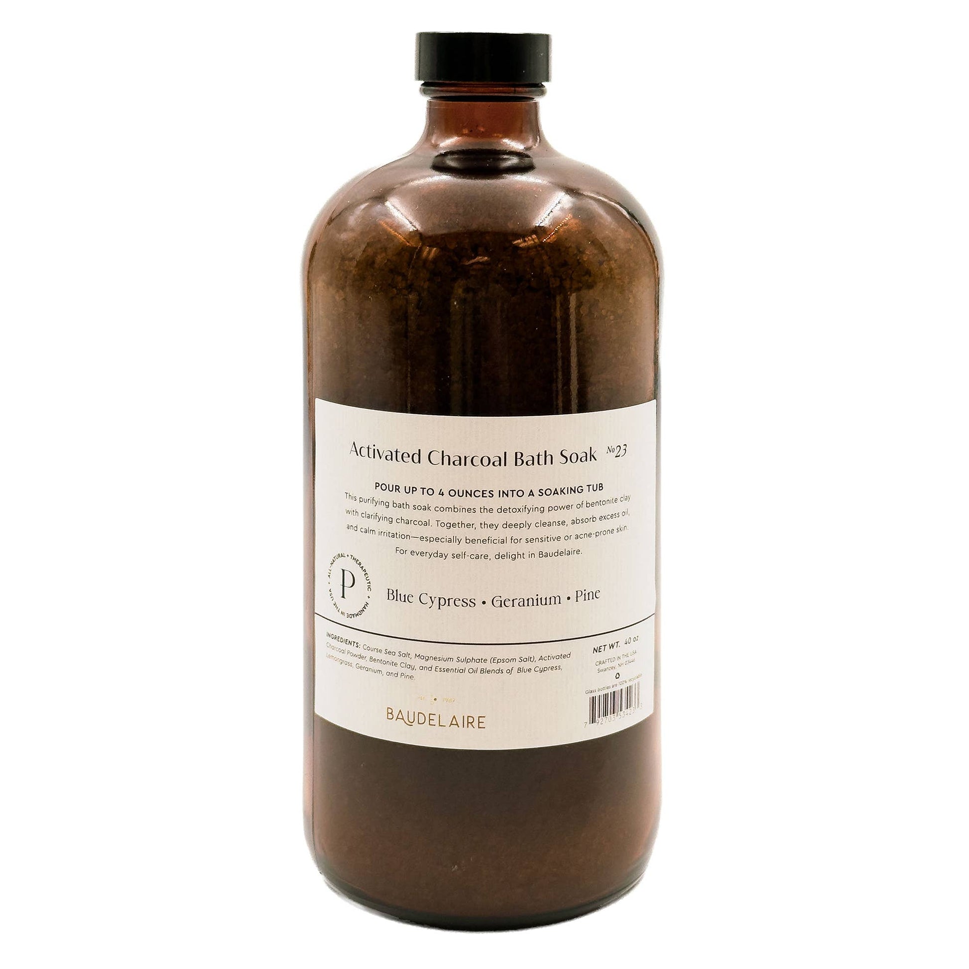 BAUDELAIRE - Sels de Bain Purify – Charcoal Clay