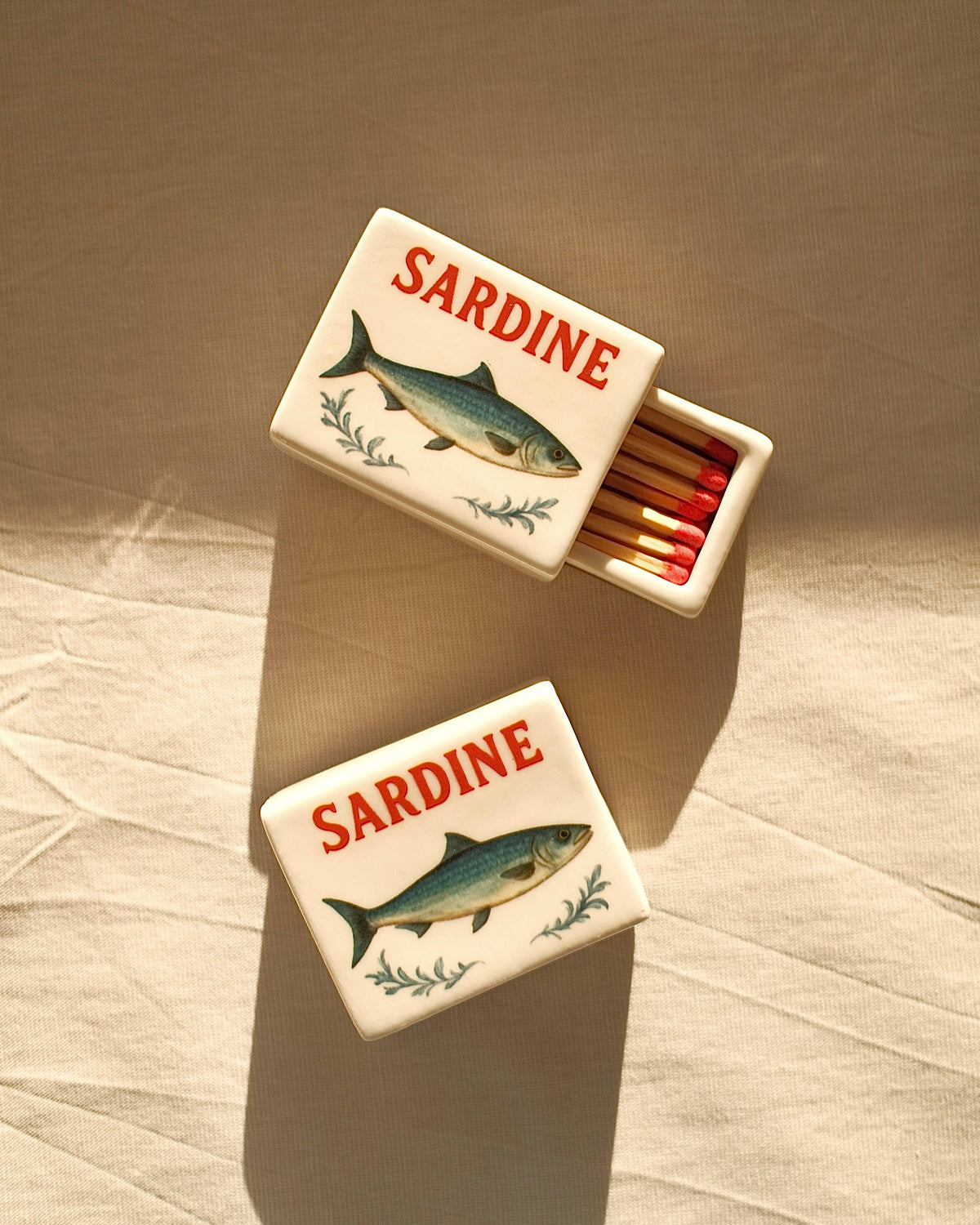 Boîte d'allumettes en porcelaine Sardine – INI CERAMIQUE, George Genève