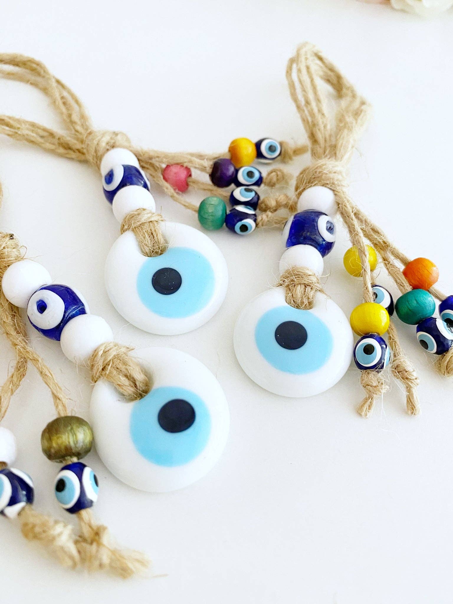 EVILEYE - Oeil en verre et perles de couleur M