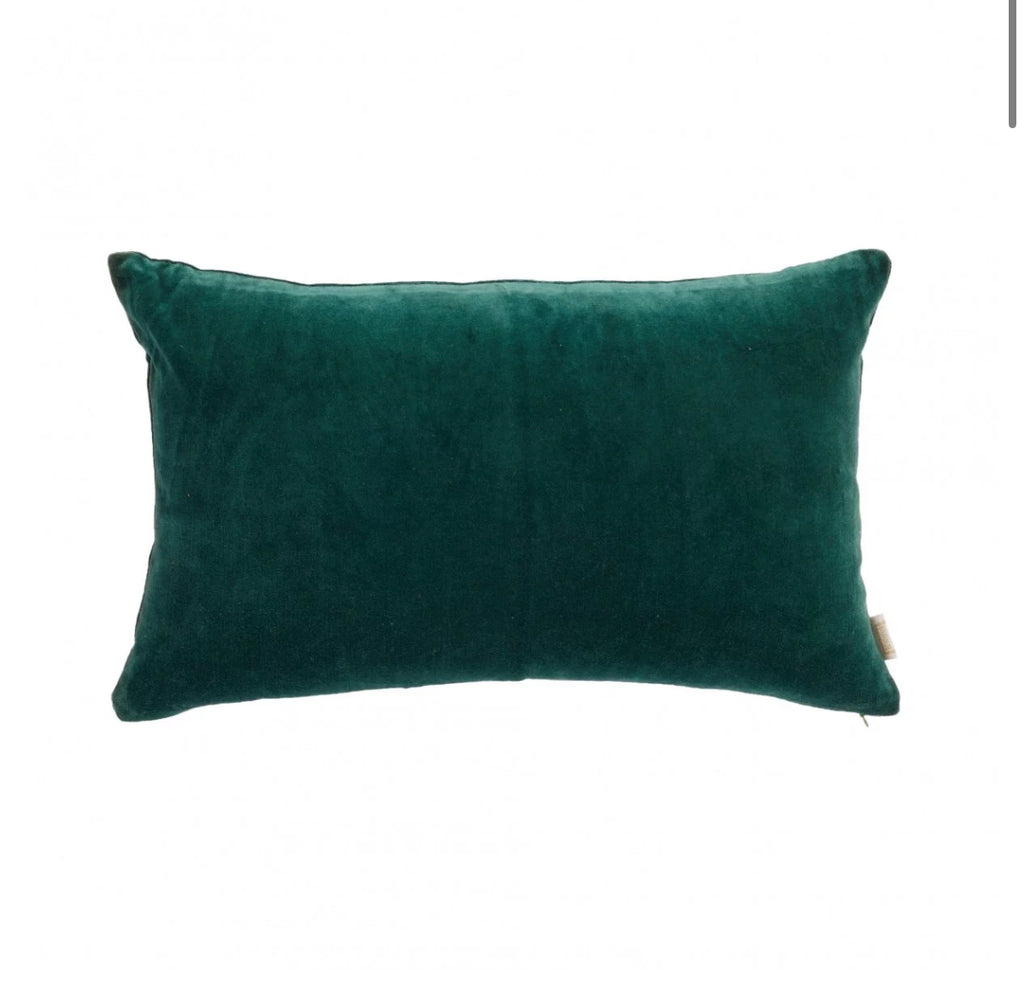 BONHEUR DU JOUR - Coussin Velours Myrtille Vert