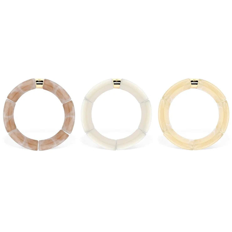 Bracelet Crème Mono 1 – vue 3 – PARABAYA | George Genève