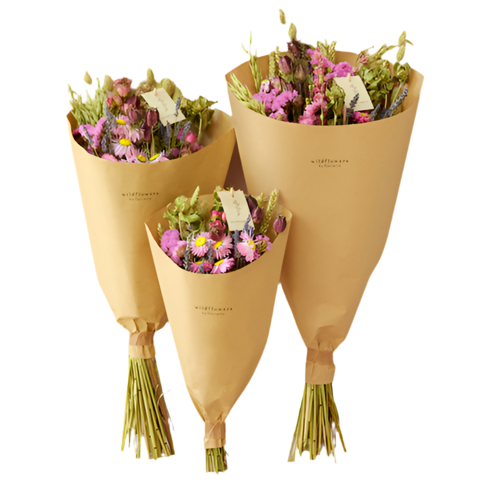 Fleurs séchées - Bouquet champêtre Rose