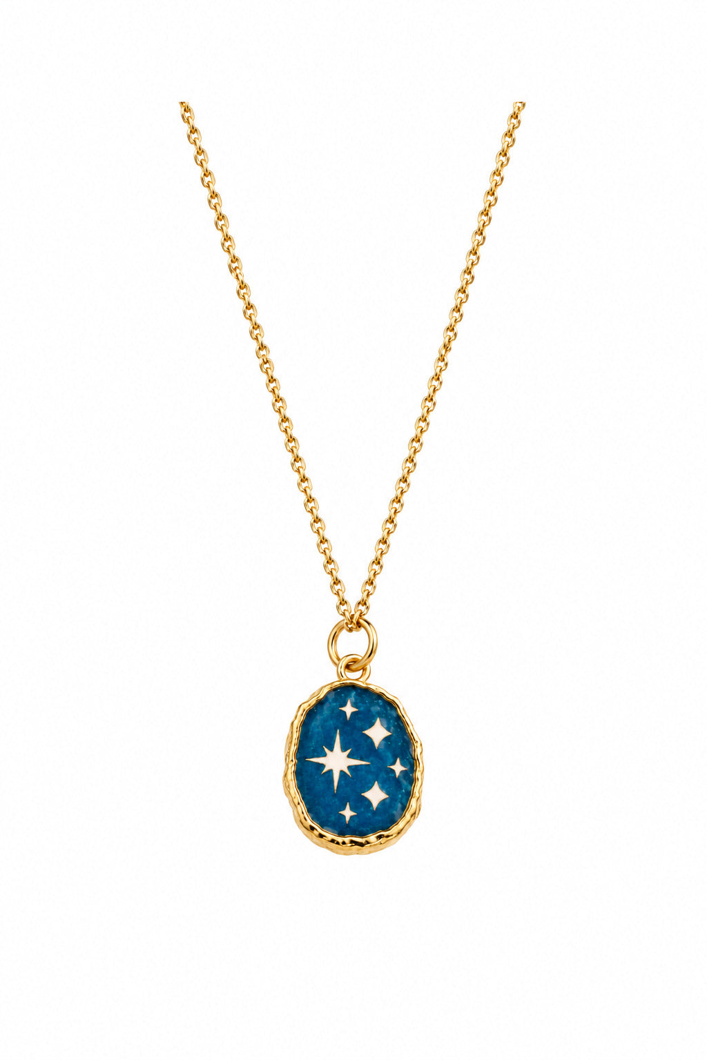 Collier pendentif étoile gravé sur apatite – JILL MAKES