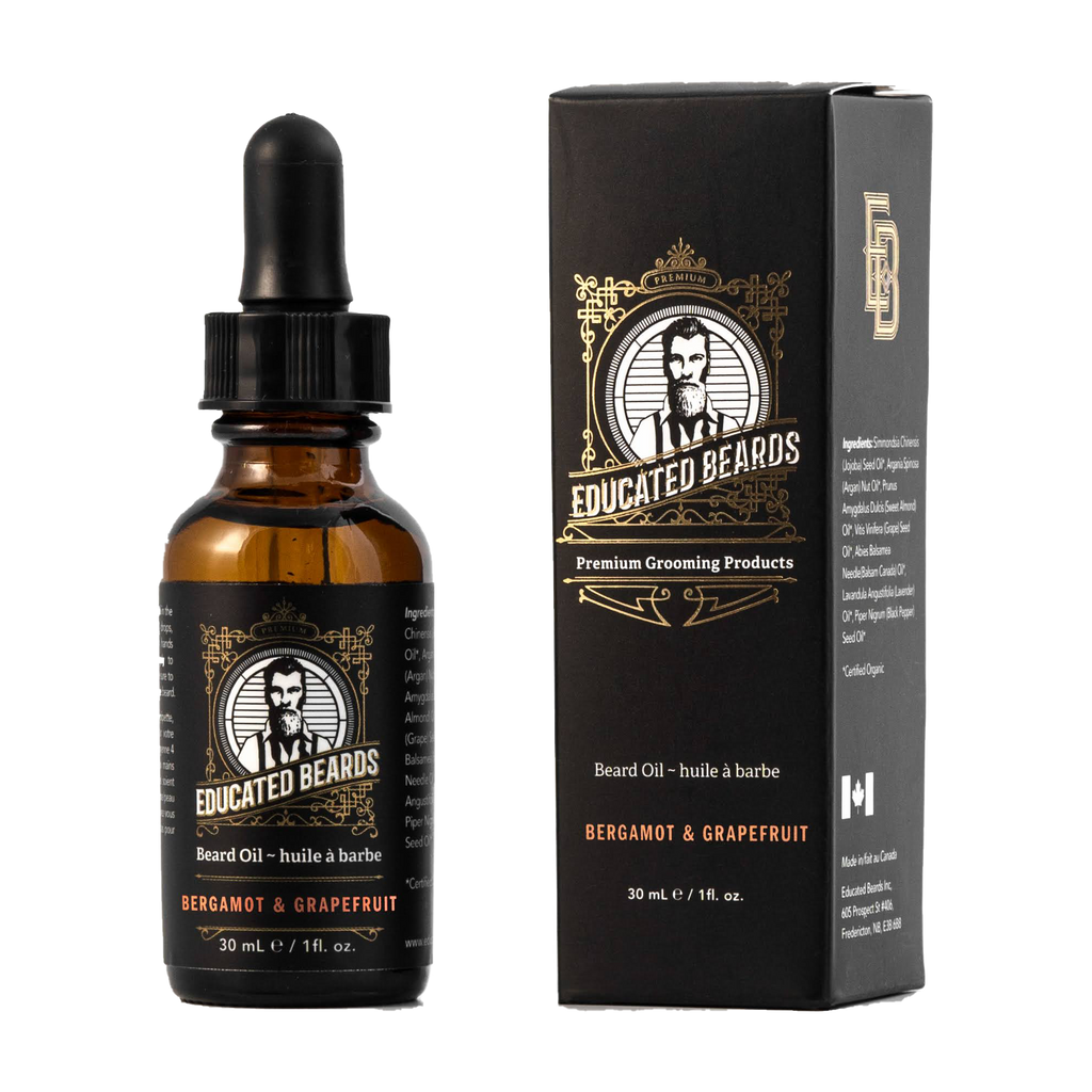 EDUCATED BEARDS - Huile à barbe pamplemousse bergamote