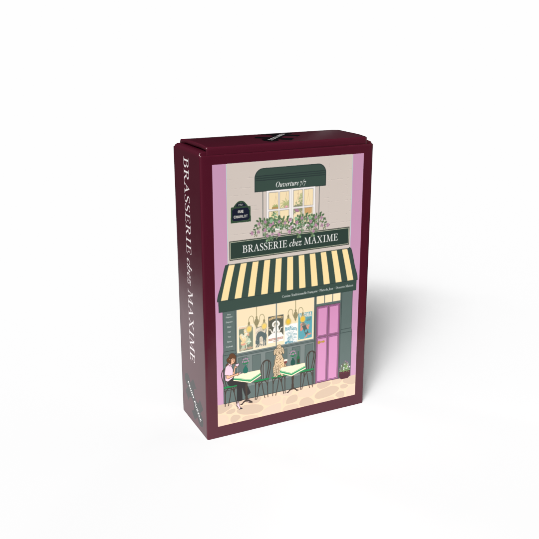 Mini-puzzle Brasserie Chez Maxime 99 pièces dans sa boîte – PENNY PUZZLE