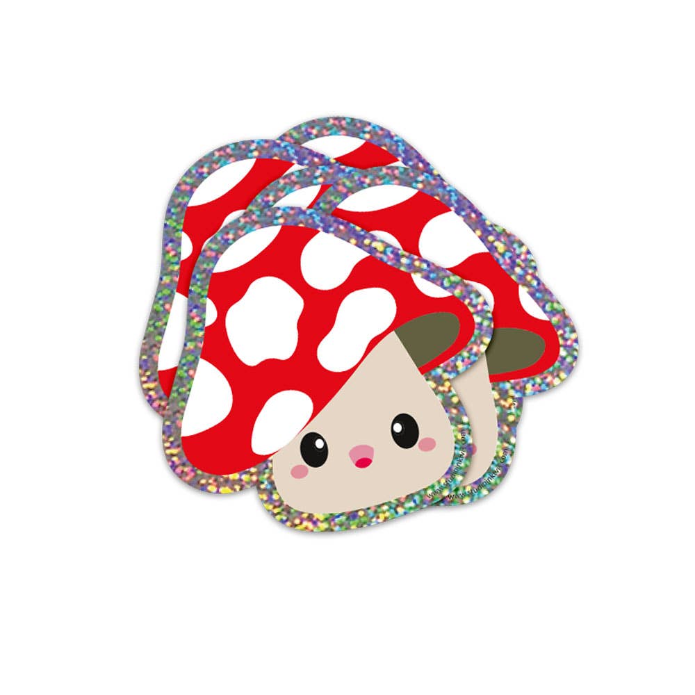 Champignon rouge à pois blancs – Autocollant géeant | George Genève