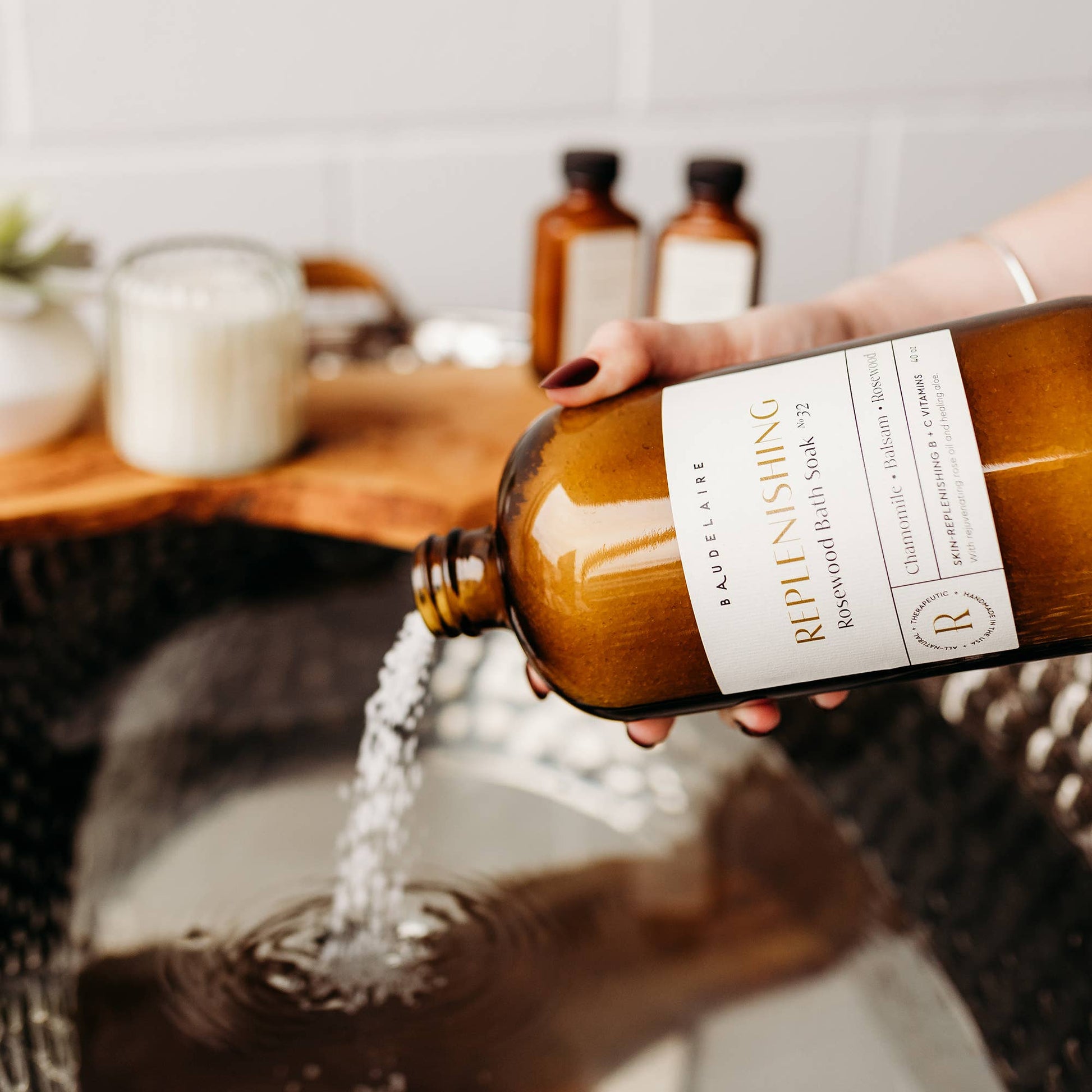 BAUDELAIRE - Sels de Bain Replenishing - Rosewood