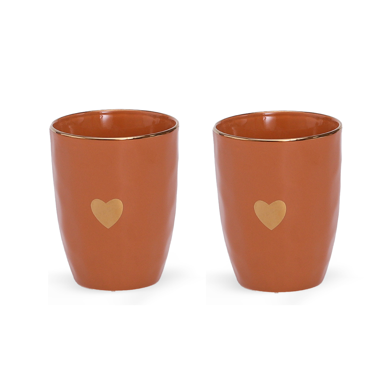Set de 2 gobelets matins calins ocre D8 H10,3cm – Opjet Paris | George Genève