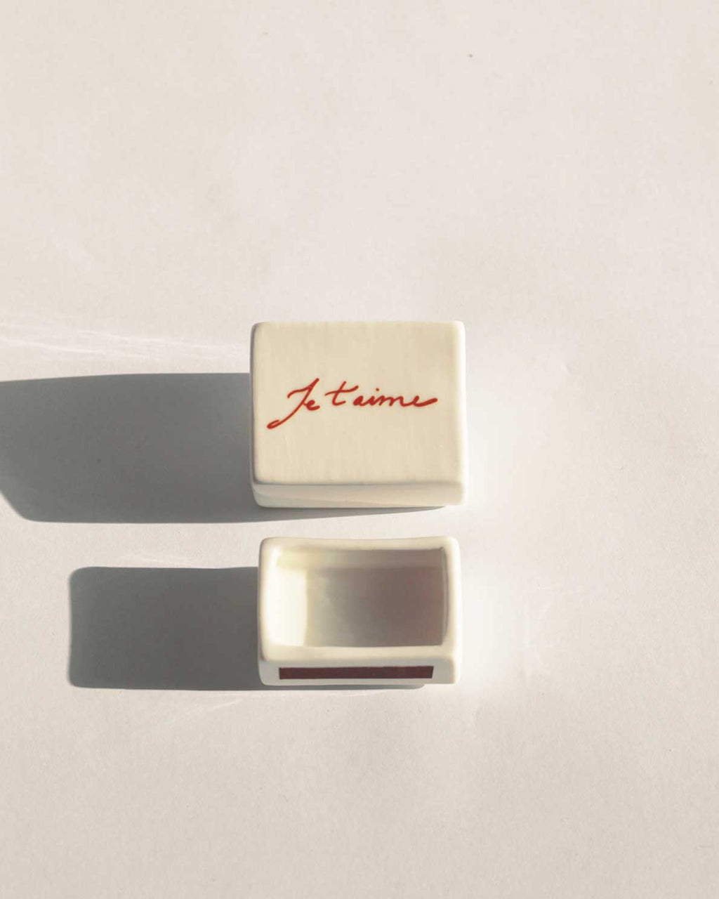 Boîte d'allumettes Je t'aime, tiroir ouvert – INI CERAMIQUE