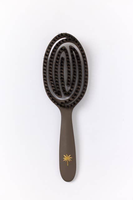 Brosse Coco Cheveux Fins & Extensions – FAN PALM – détail