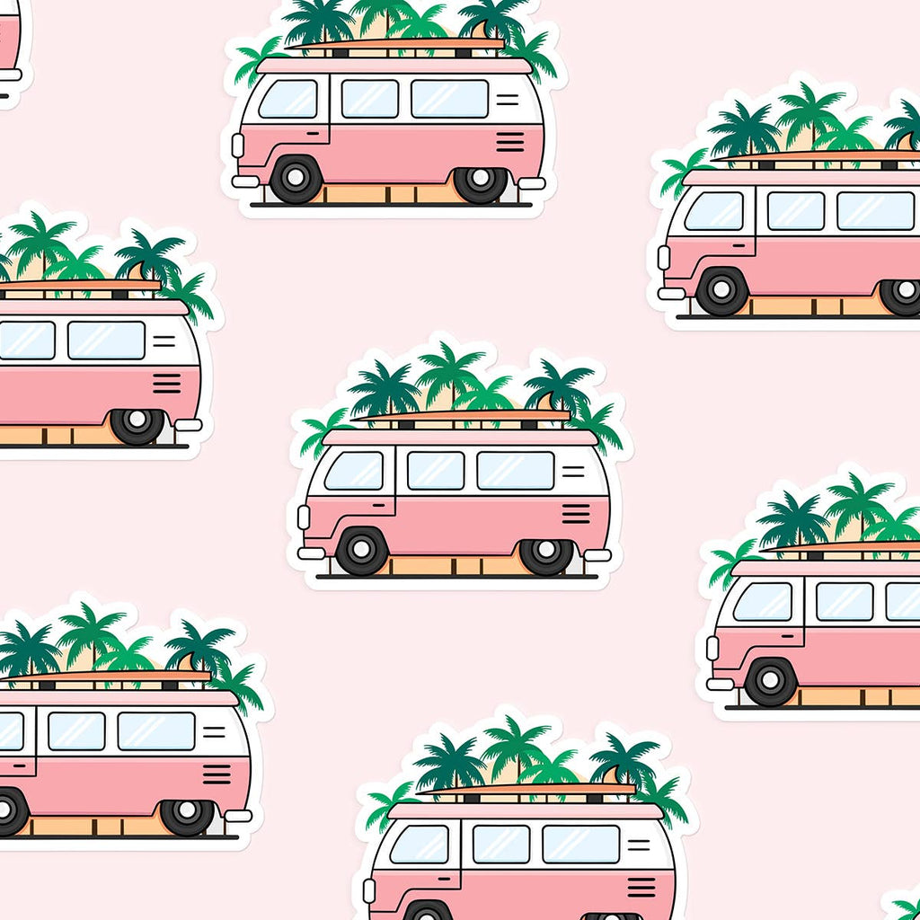 VW Bus – vue 2 – Autocollant | George Genève