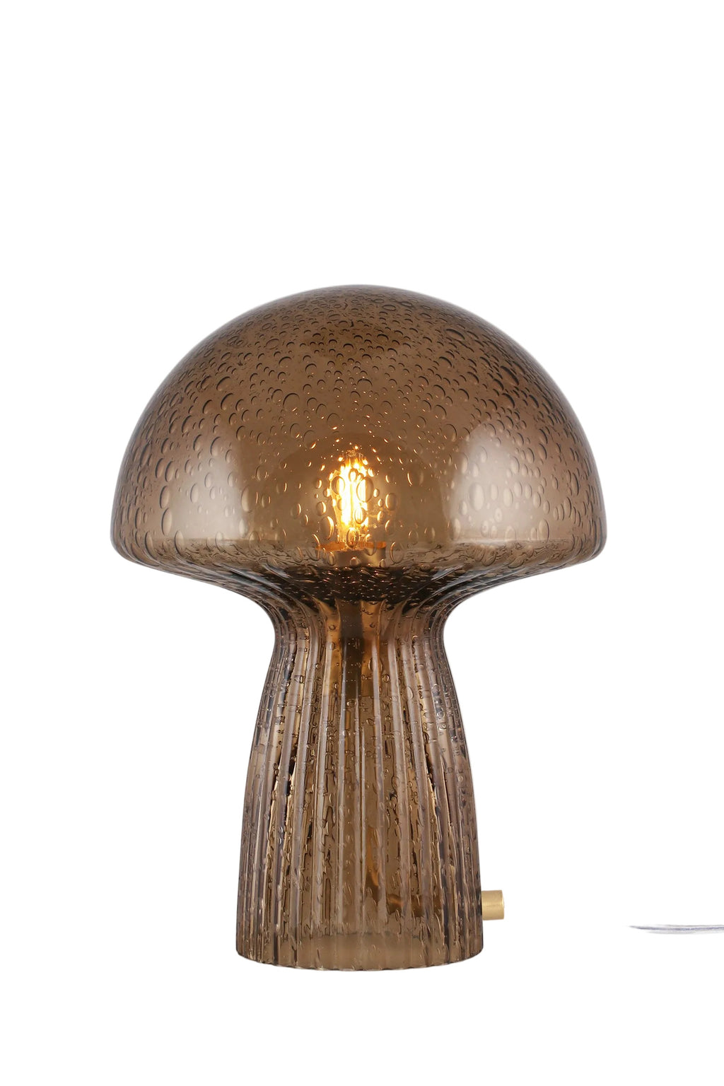 Lampe Fungo brune vue de profil, Globen Lighting chez George Genève
