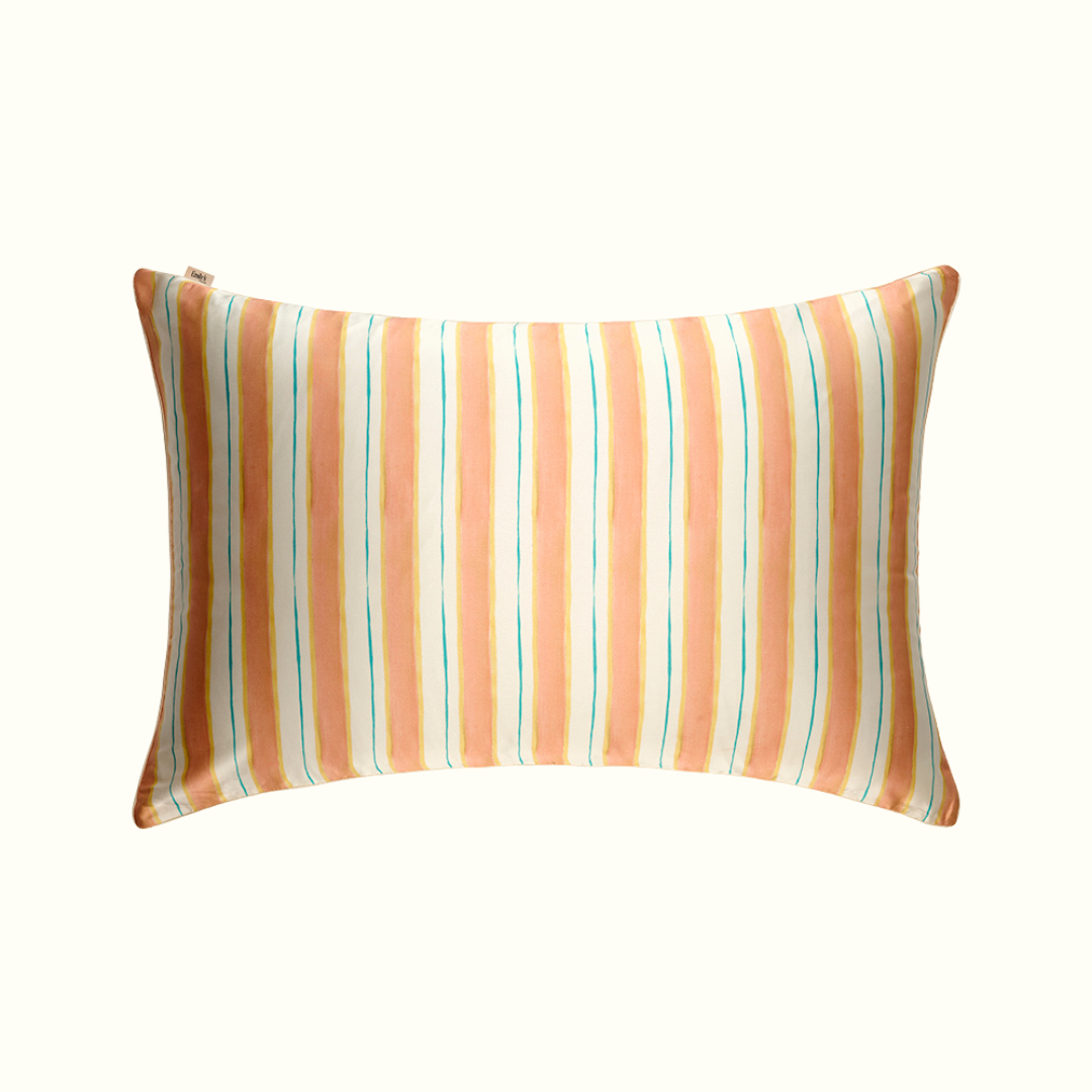 Taie d'oreiller en soie Imprimée 50x70 (plusieurs coloris) – EMILY'S PILLOW – Rayures Indiennes