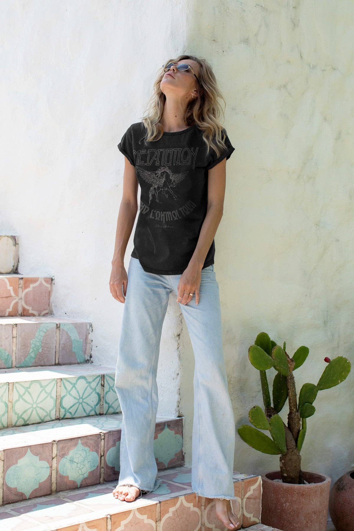 Tee-Shirt Meditation Tour – vue 2 – EDEN ASHRAM | George Genève