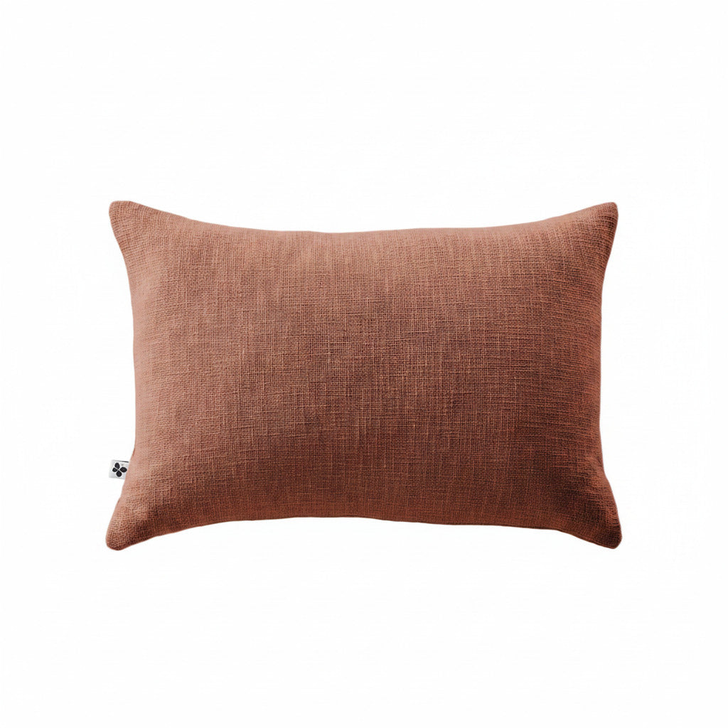 Coussin Sixtine Terracotta en slub de coton 40 x 60 cm, L'effet Papillon, George Genève