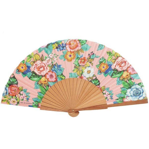 VENT DE BOHEME - Eventail POLKA rose