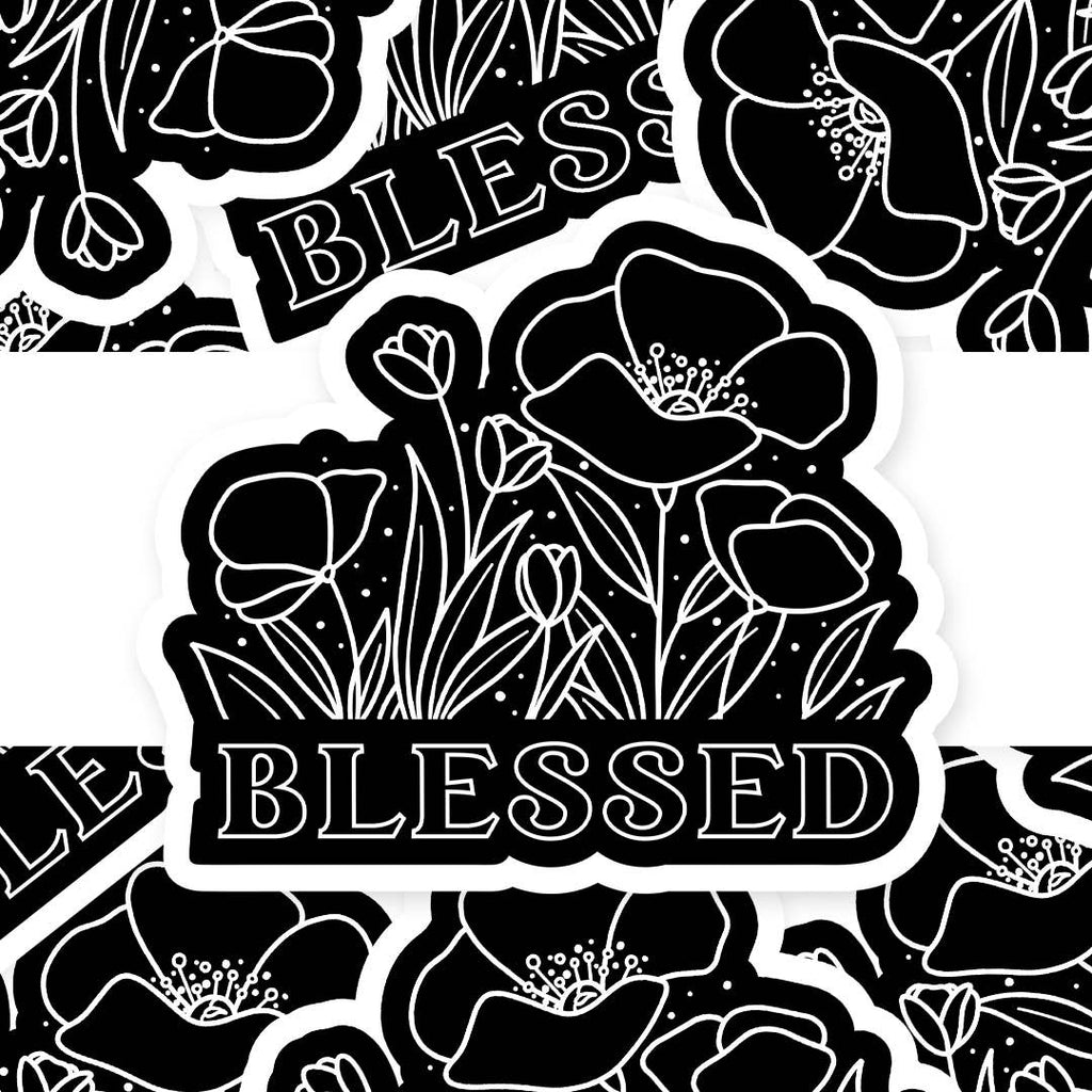 Autocollants- Blessed – vue 2 – The Retail Supply | George Genève