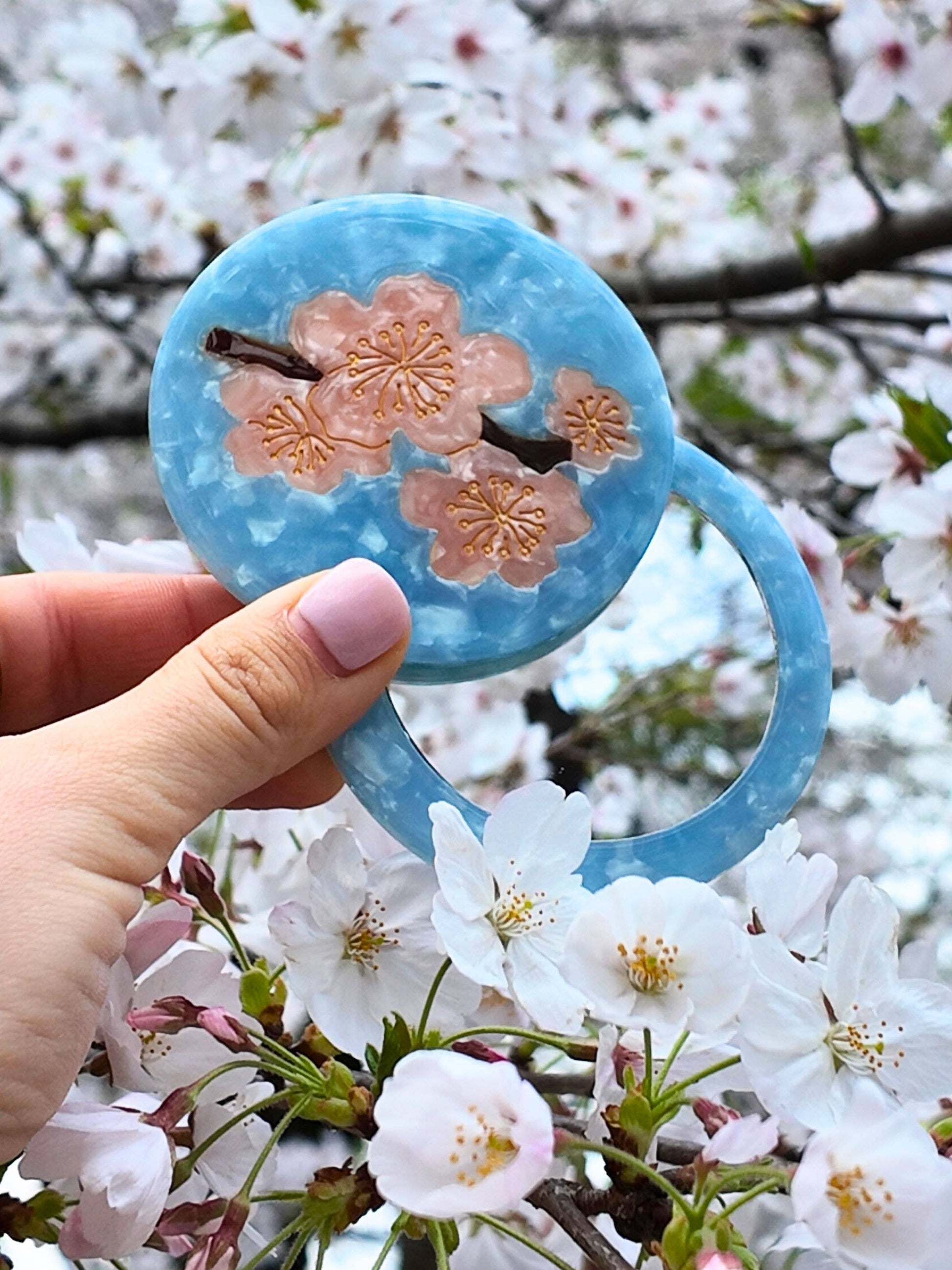 SOLAR ECLIPSE - Compact Mirror Fleur de Cerisier