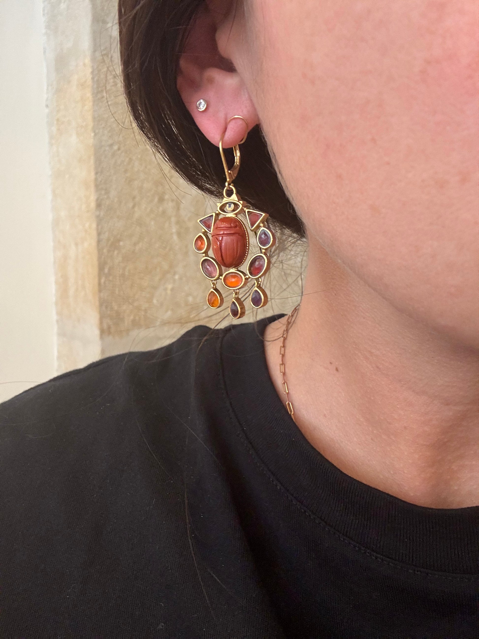 LA2L - Boucles d'oreilles Scarabée