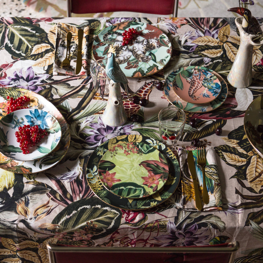 Vide-poche Animalia en porcelaine, fleurs tropicales et animaux – Grand Tour, Vito Nesta