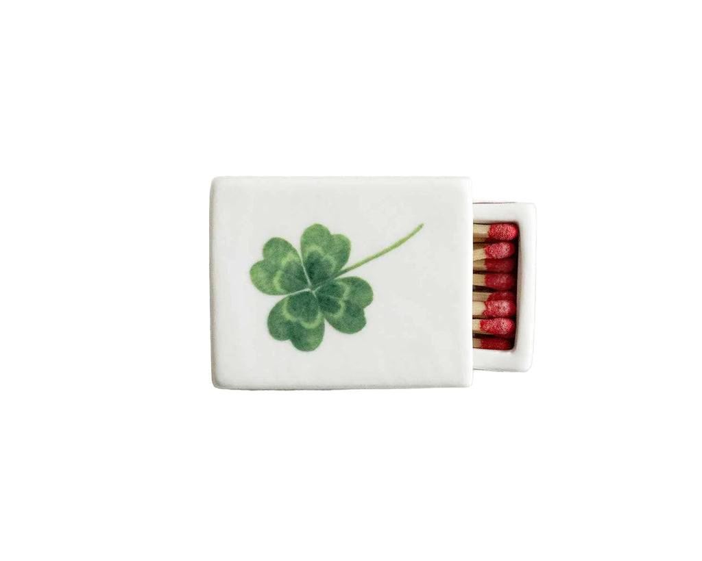 Boîte d'allumettes en porcelaine Clover à trèfle – INI CERAMIQUE, George Genève