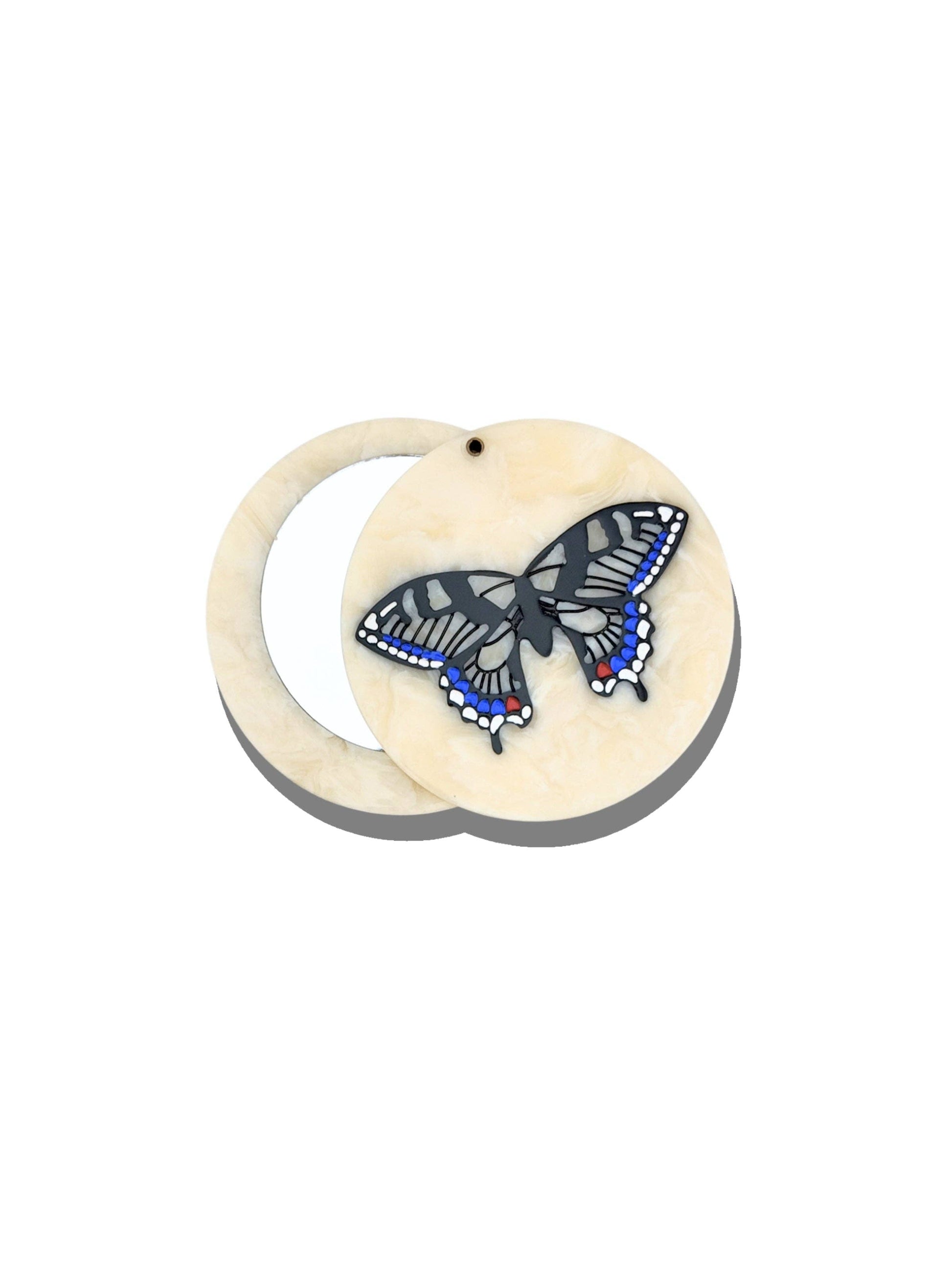 Compact Mirror Papillon Bleu – SOLAR ECLIPSE | George Genève