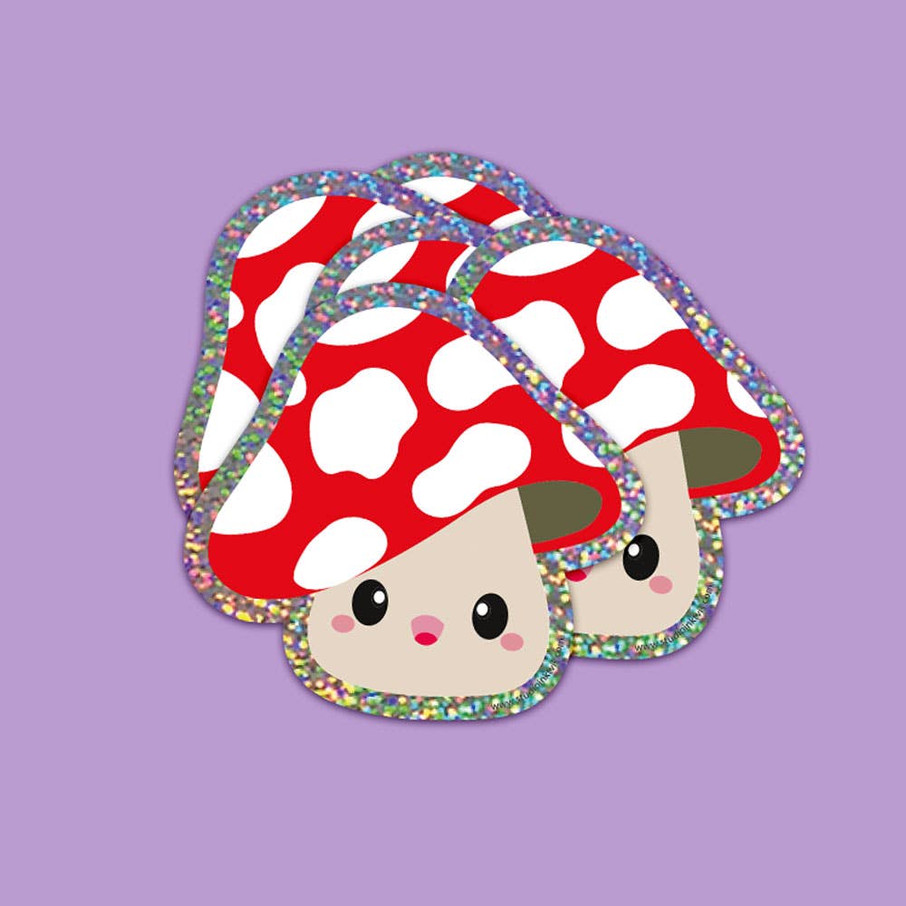 Champignon rouge à pois blancs – vue 4 – Autocollant géeant | George Genève