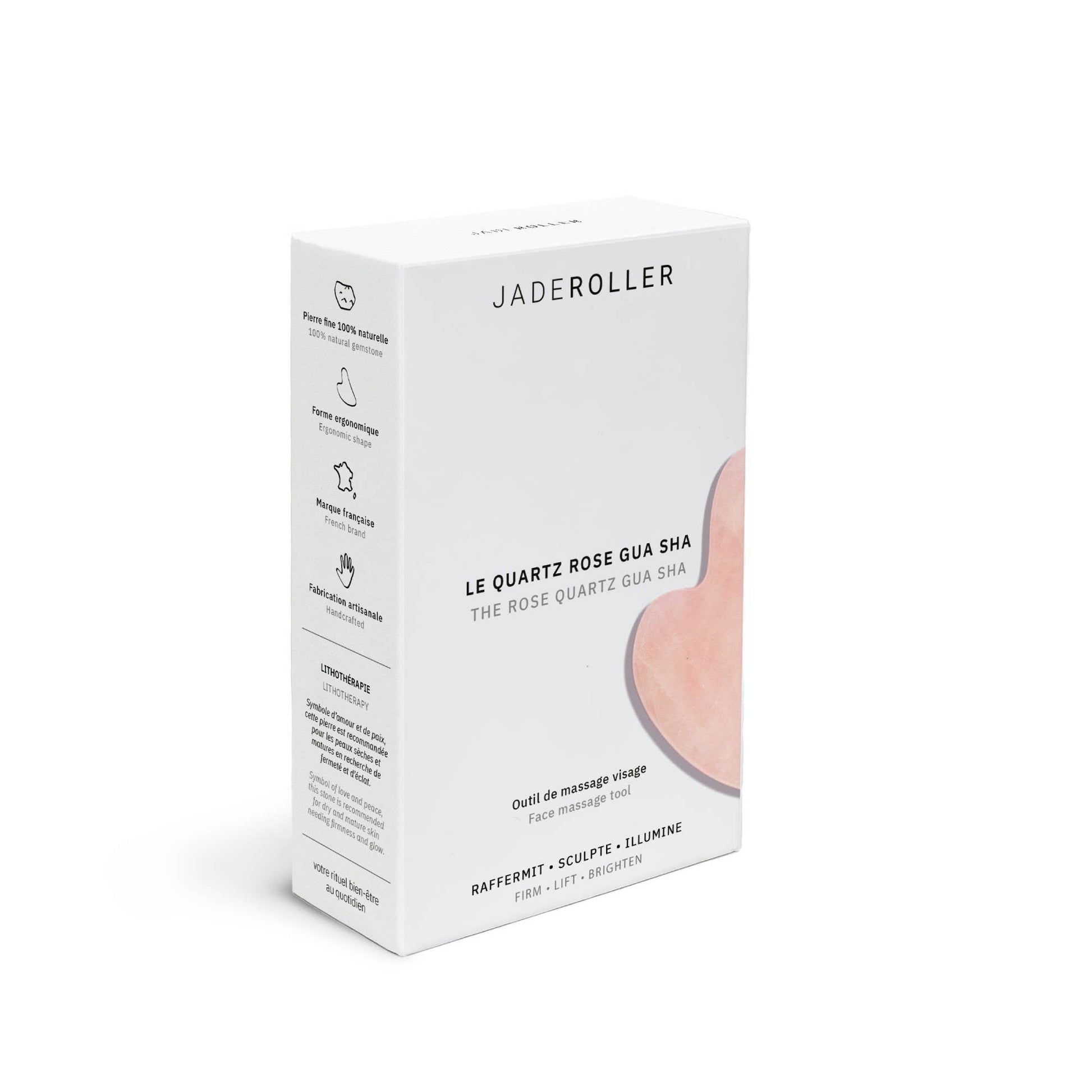 JADE ROLLER - Gua Sha Quartz Rose