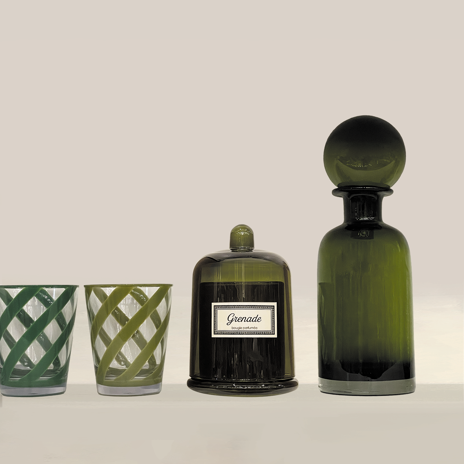 Bougie cloche Botanic grenade – OPJET PARIS – détail