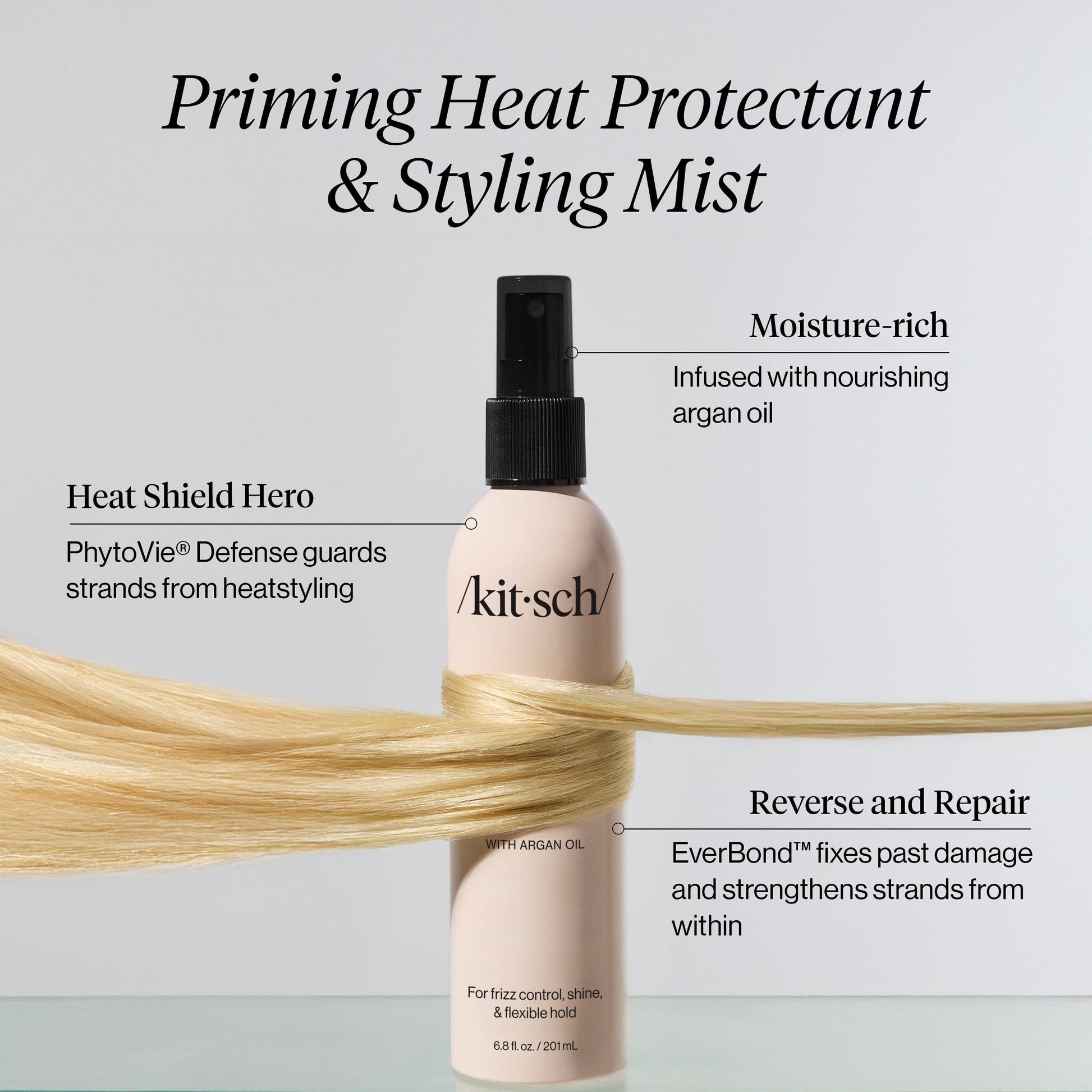 KITSCH - Brume Protectrice Thermique & Coiffante à l'Huile d'Argan Pirming