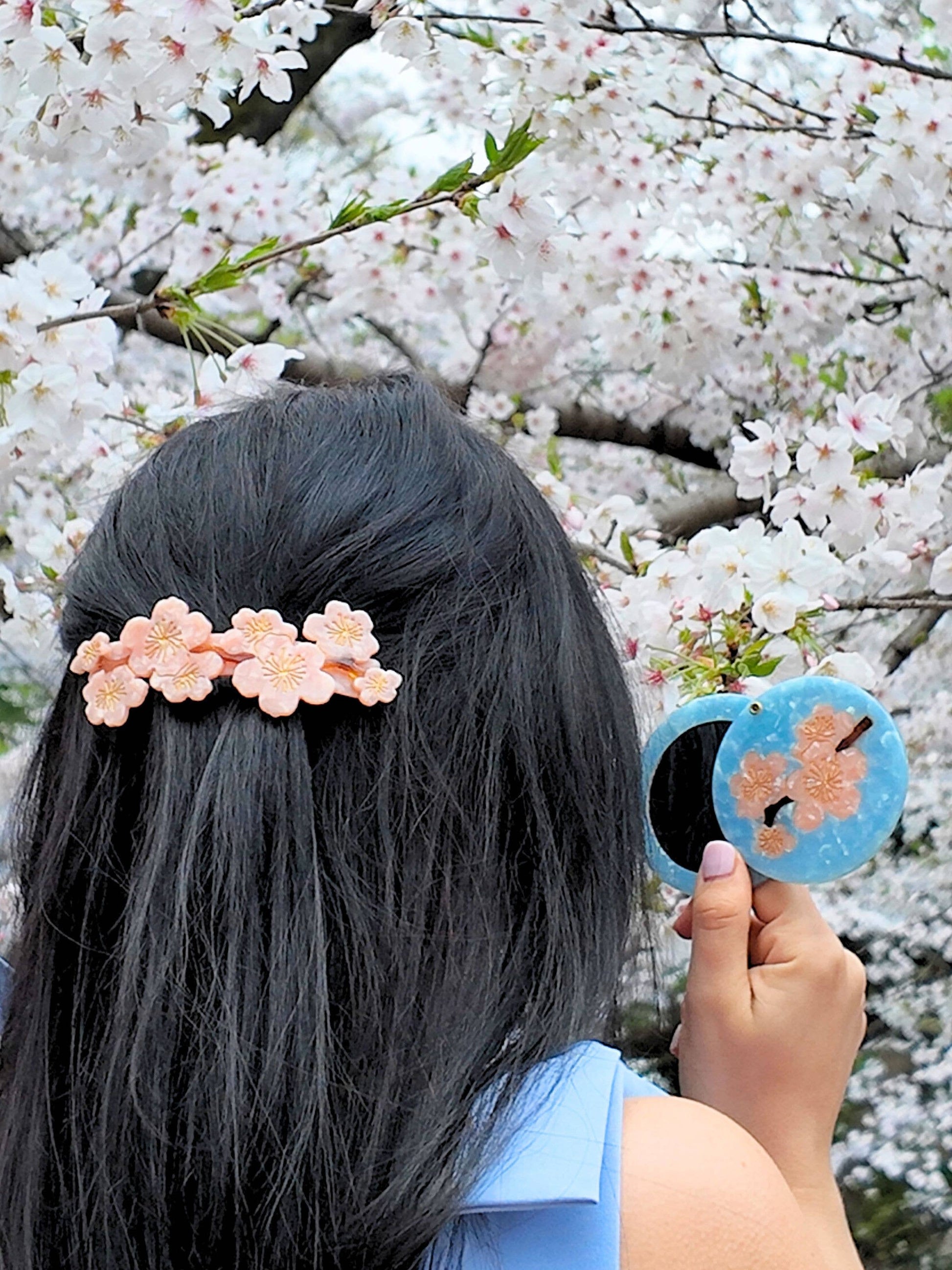 SOLAR ECLIPSE - Compact Mirror Fleur de Cerisier