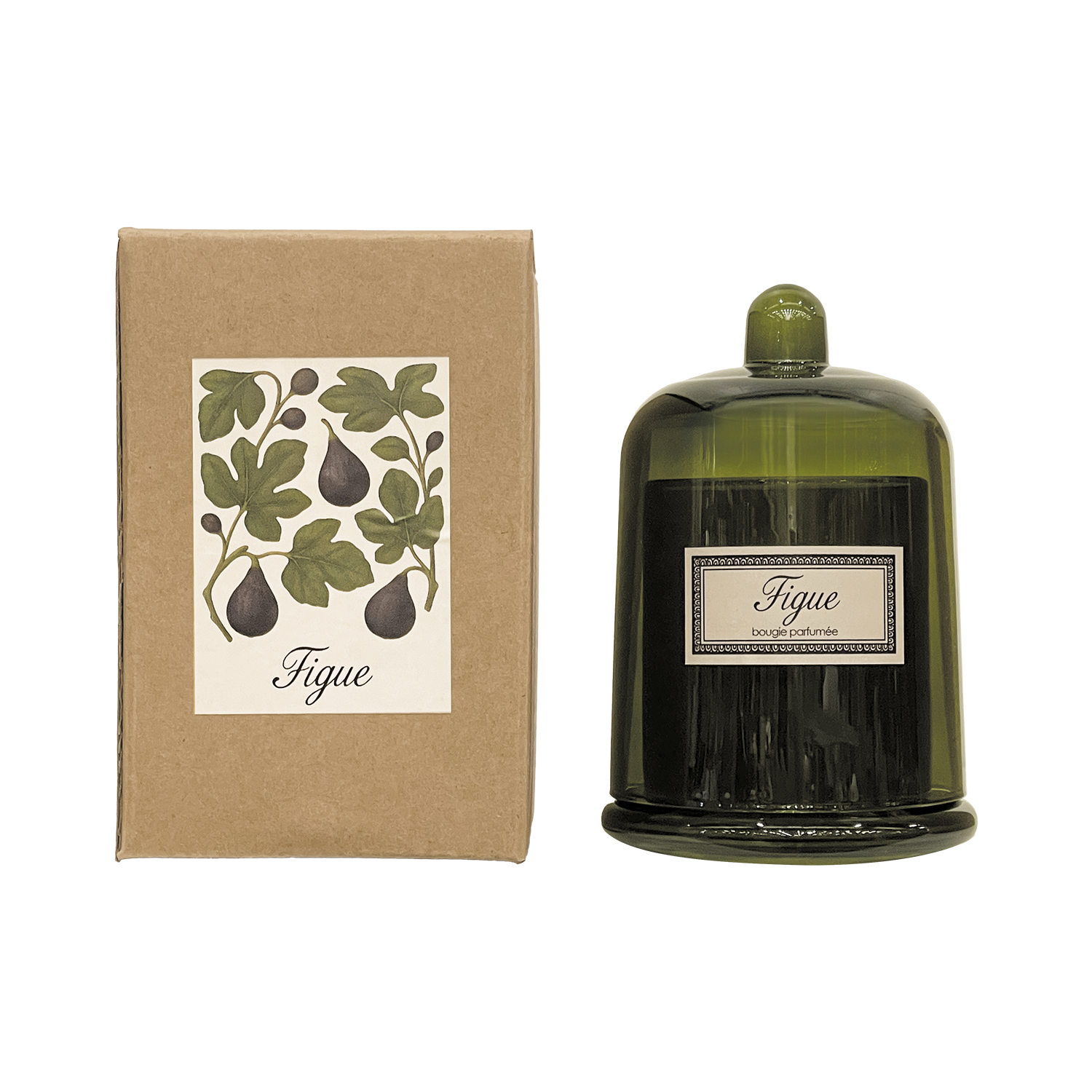 Bougie cloche Botanic figue 200 g sous sa cloche en verre – OPJET PARIS