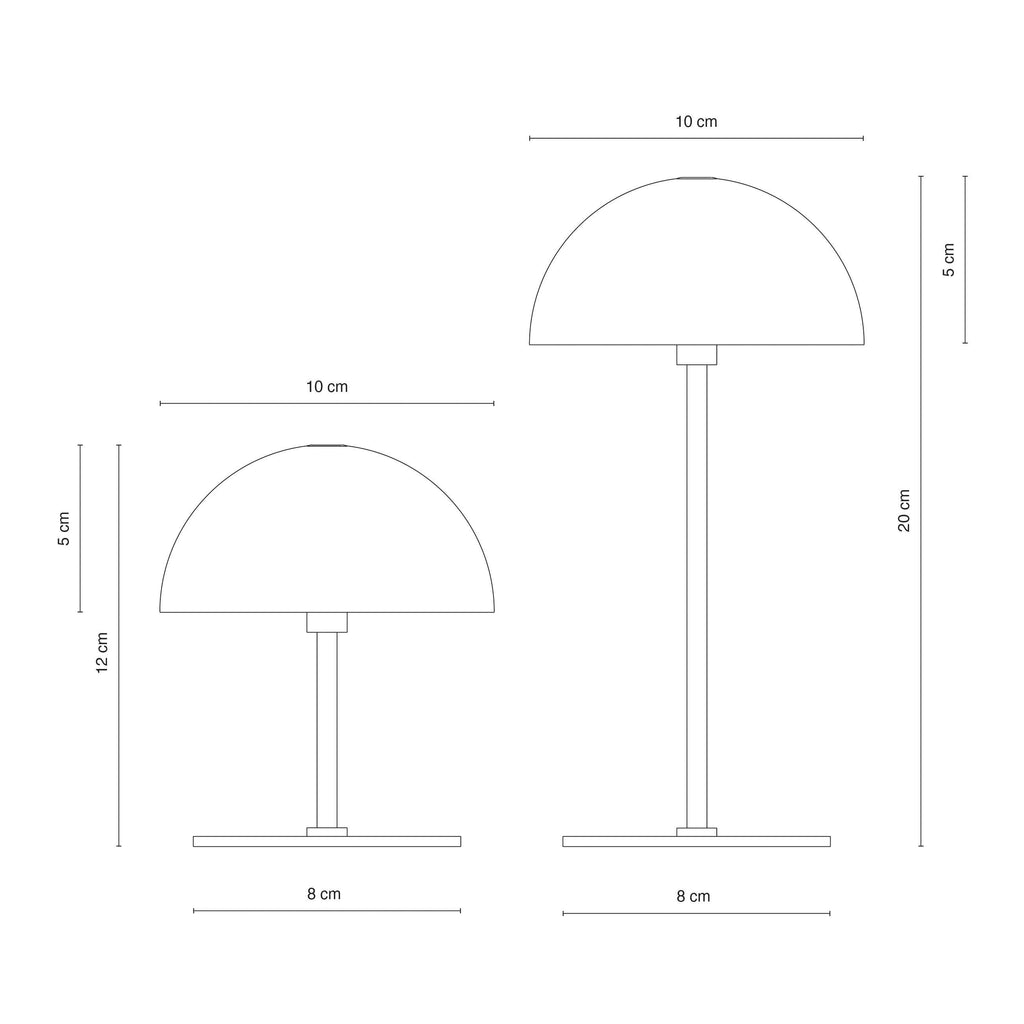 ALONG 2 Mini Lampes de Table Orange/Laiton – vue 7 – Dyberg Larsen | George Genève