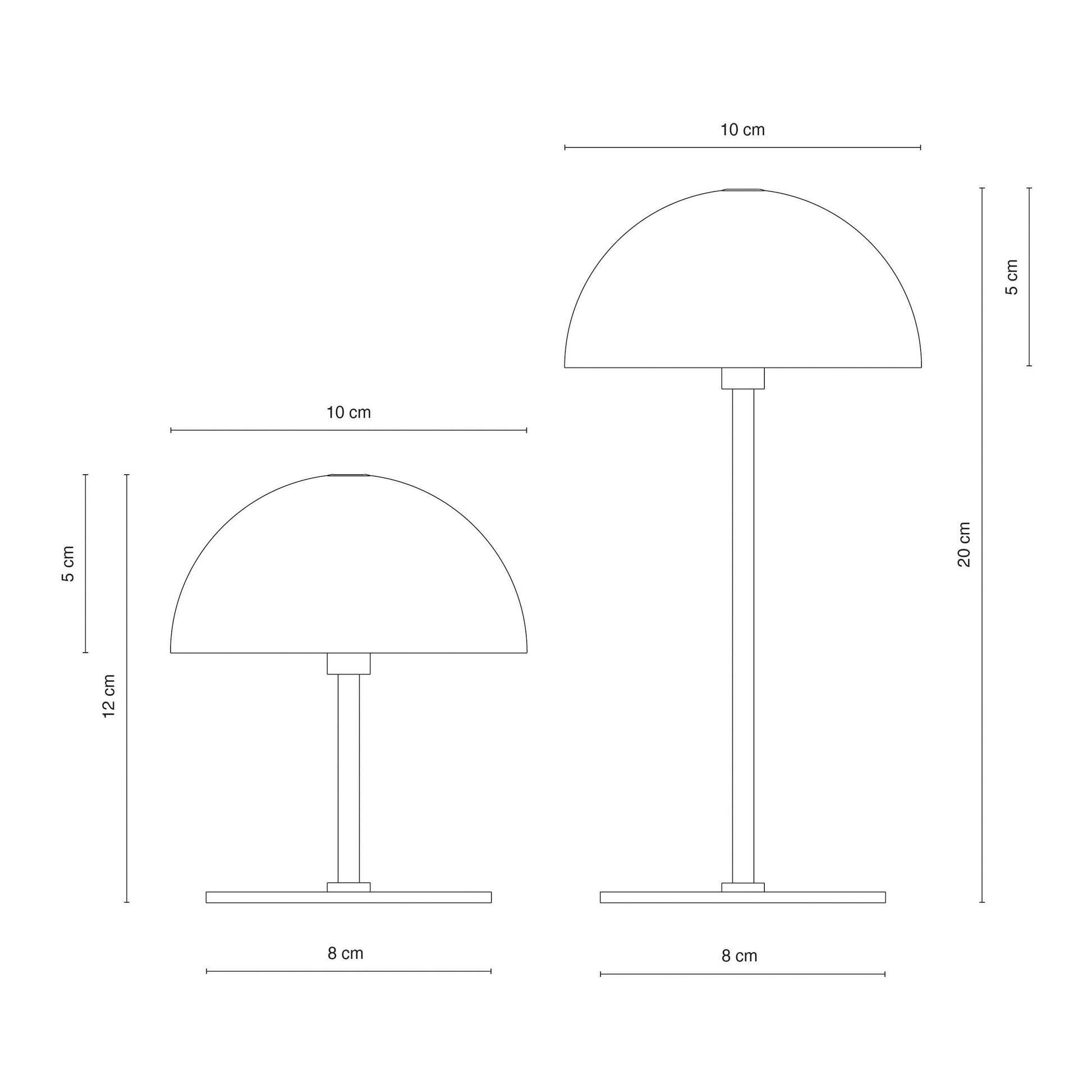 ALONG 2 Mini Lampes de Table Orange/Laiton – vue 7 – Dyberg Larsen | George Genève