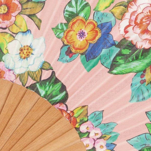 VENT DE BOHEME - Eventail POLKA rose