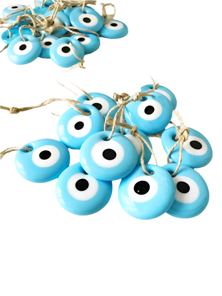 EVILEYE - Oeil en verre bleu clair M