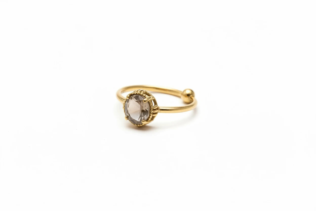 Bague Mini Ovale - Plusieurs Coloris – vue 3 – AU FIL DE LO | George Genève