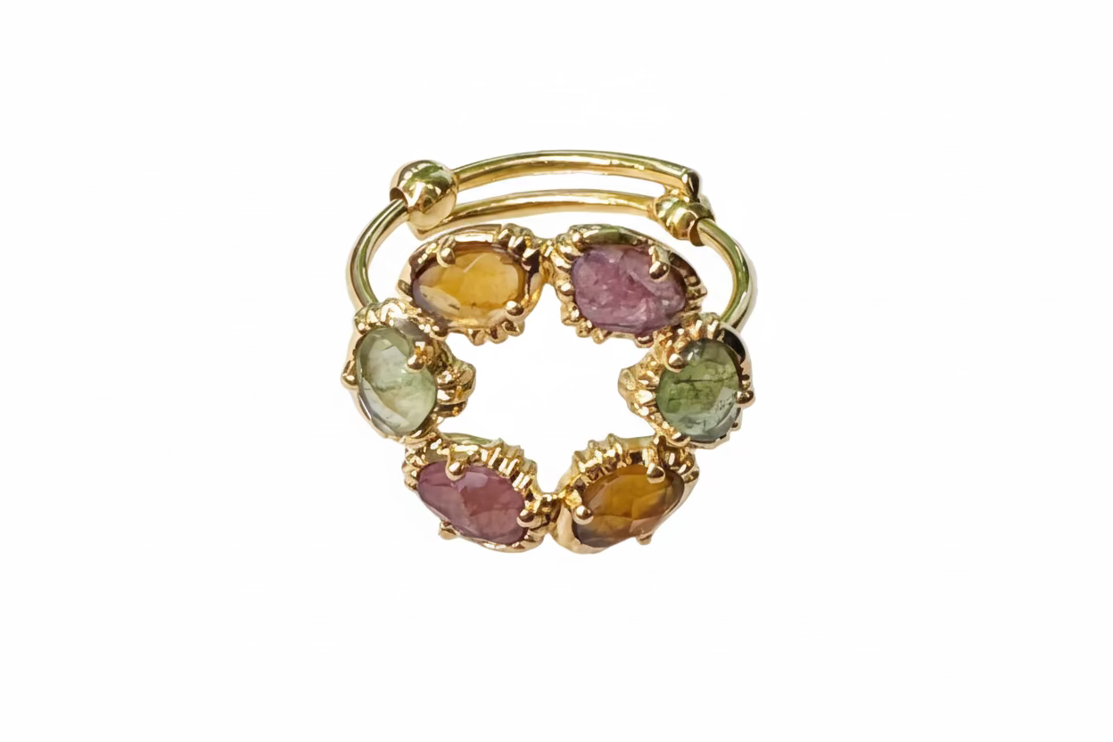 AU FIL DE LO - Bague Ronde Multicolore