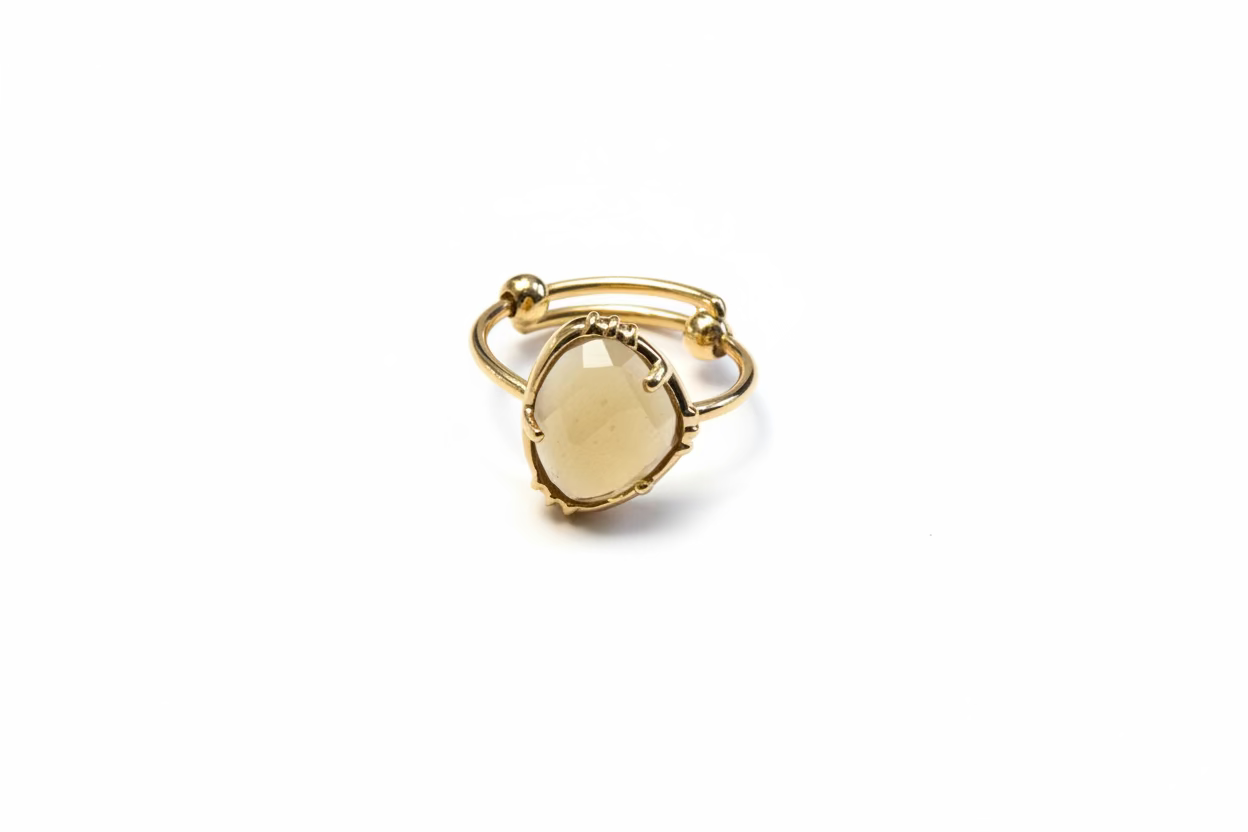 Bague Galet Moyen – vue 2 – AU FIL DE LO | George Genève