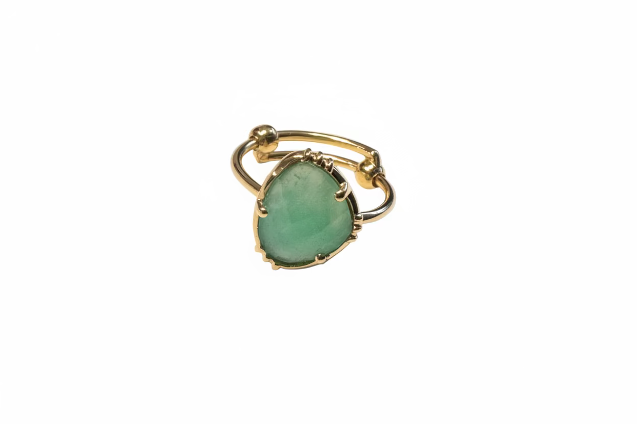 Bague Galet Moyen – vue 3 – AU FIL DE LO | George Genève