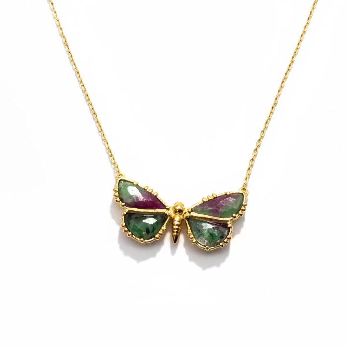 Collier Papillon Rubizoisite – AU FIL DE LO | George Genève